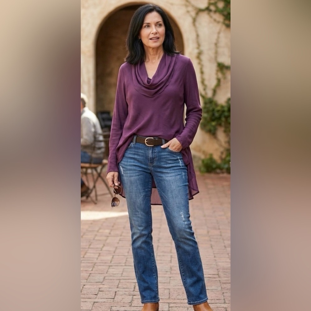 Elegant Purple Women's Top from Soft Surroundings